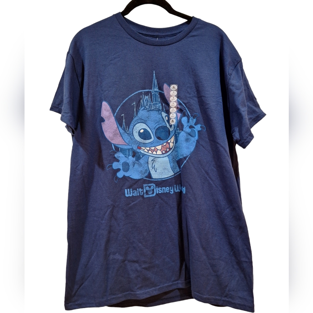 Disney Parks STITCH at Cinderella Castle T-Shirt Unisex Adult Size Small NEW